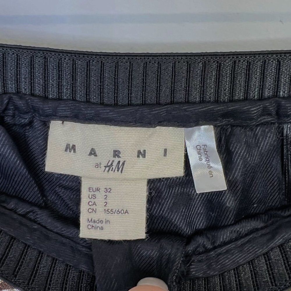 Marni x H&M Metallic Purple and Gold Cropped Brocade Pants - Picture 7 of 8